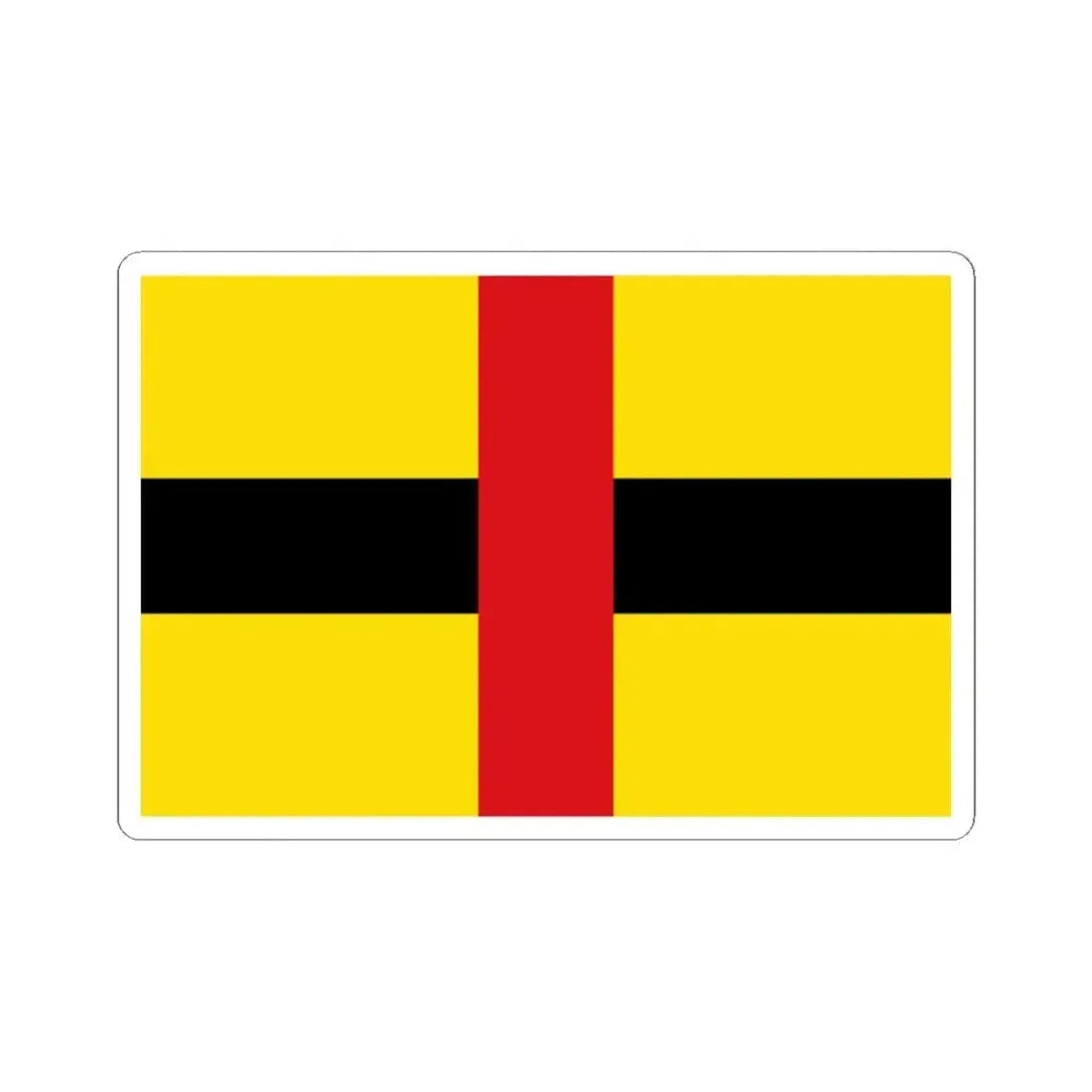 Flag of Laakdal (Belgium) STICKER Vinyl Kiss-Cut Decal 2 Inch White - The Sticker Space