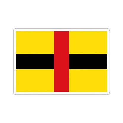 Flag of Laakdal (Belgium) STICKER Vinyl Kiss-Cut Decal 4 Inch White - The Sticker Space