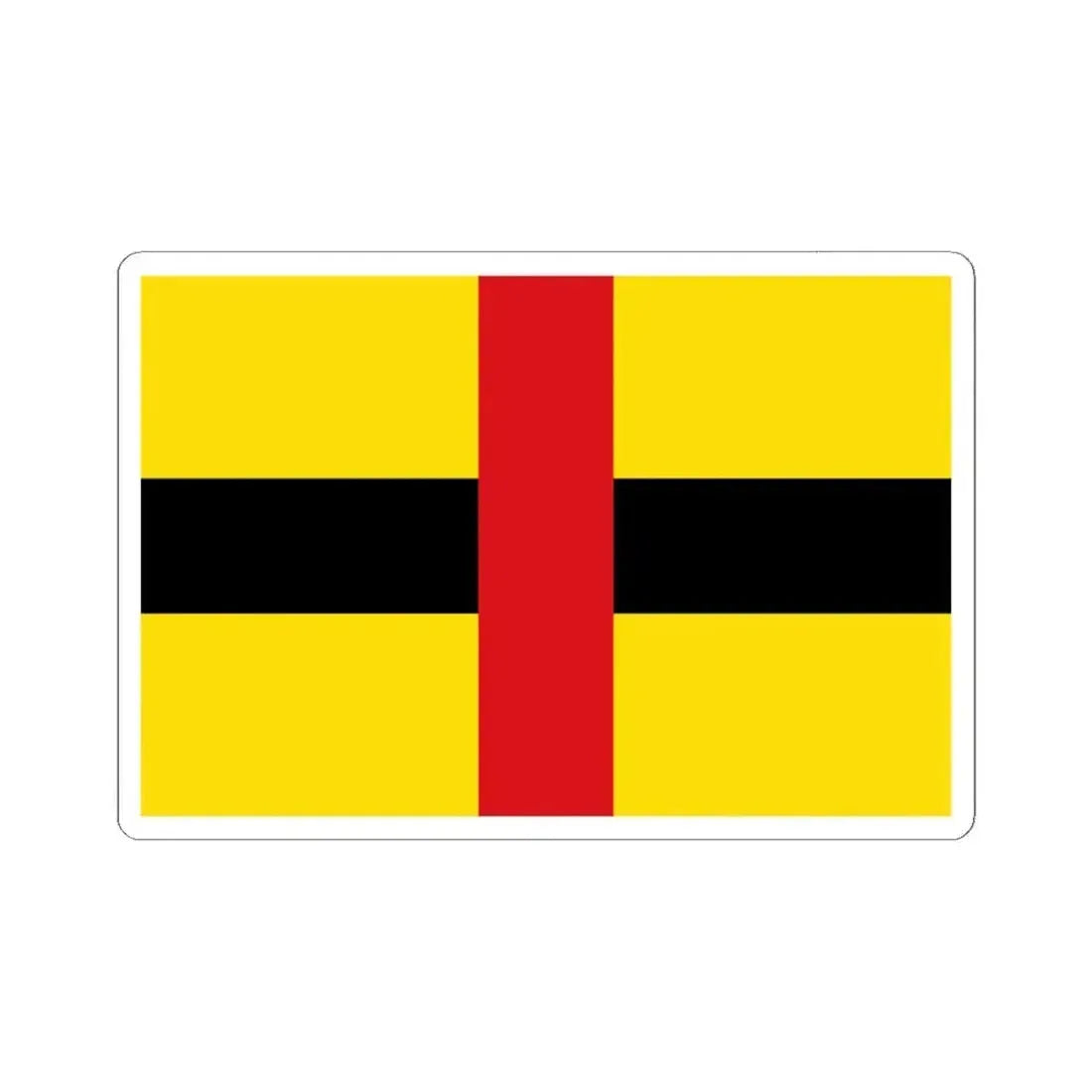 Flag of Laakdal (Belgium) STICKER Vinyl Kiss-Cut Decal 6 Inch White - The Sticker Space