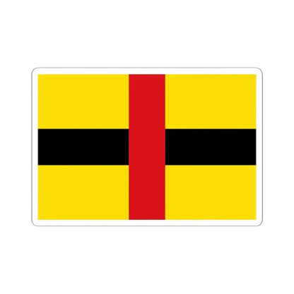 Flag of Laakdal (Belgium) STICKER Vinyl Kiss-Cut Decal 6 Inch White - The Sticker Space