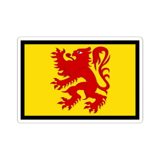 Flag of Laarne (Belgium) STICKER Vinyl Kiss-Cut Decal 2 Inch White - The Sticker Space