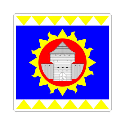 Flag of Ladyzhyn (Ukraine) STICKER Vinyl Kiss-Cut Decal 3 Inch White - The Sticker Space