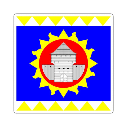 Flag of Ladyzhyn (Ukraine) STICKER Vinyl Kiss-Cut Decal 4 Inch White - The Sticker Space