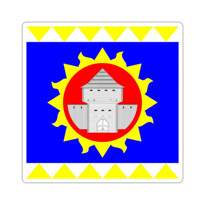 Flag of Ladyzhyn (Ukraine) STICKER Vinyl Kiss-Cut Decal 6 Inch White - The Sticker Space