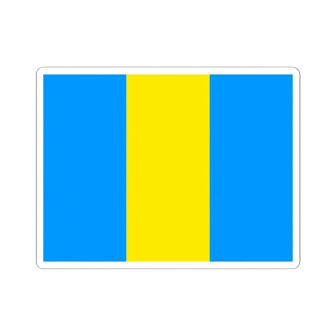 Flag of Laeken Belgium (Belgium) STICKER Vinyl Kiss-Cut Decal 3 Inch White - The Sticker Space