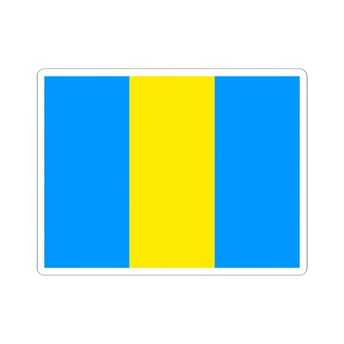 Flag of Laeken Belgium (Belgium) STICKER Vinyl Kiss-Cut Decal 4 Inch White - The Sticker Space