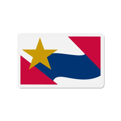 Flag of Lafayette Indiana - Refrigerator Magnet 3 Inch - The Sticker Space