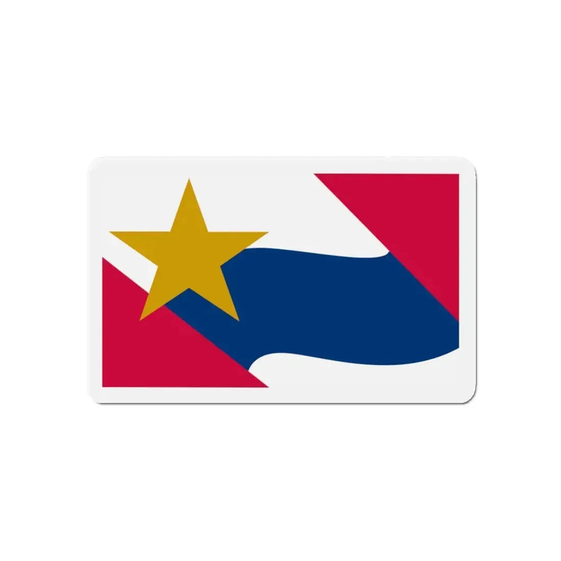 Flag of Lafayette Indiana - Refrigerator Magnet 5 Inch - The Sticker Space