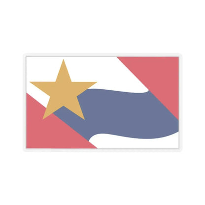 Flag of Lafayette, Indiana - STICKER Vinyl Kiss-Cut Decal 2 Inch Transparent - The Sticker Space