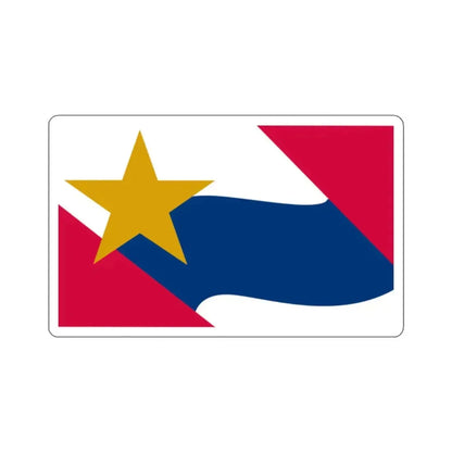 Flag of Lafayette, Indiana - STICKER Vinyl Kiss-Cut Decal 2 Inch White - The Sticker Space