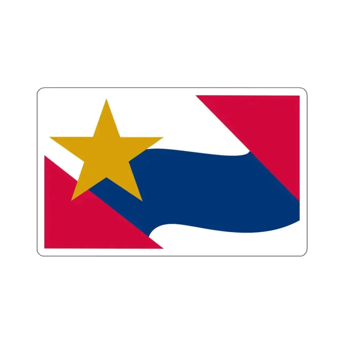 Flag of Lafayette, Indiana - STICKER Vinyl Kiss-Cut Decal 3 Inch White - The Sticker Space