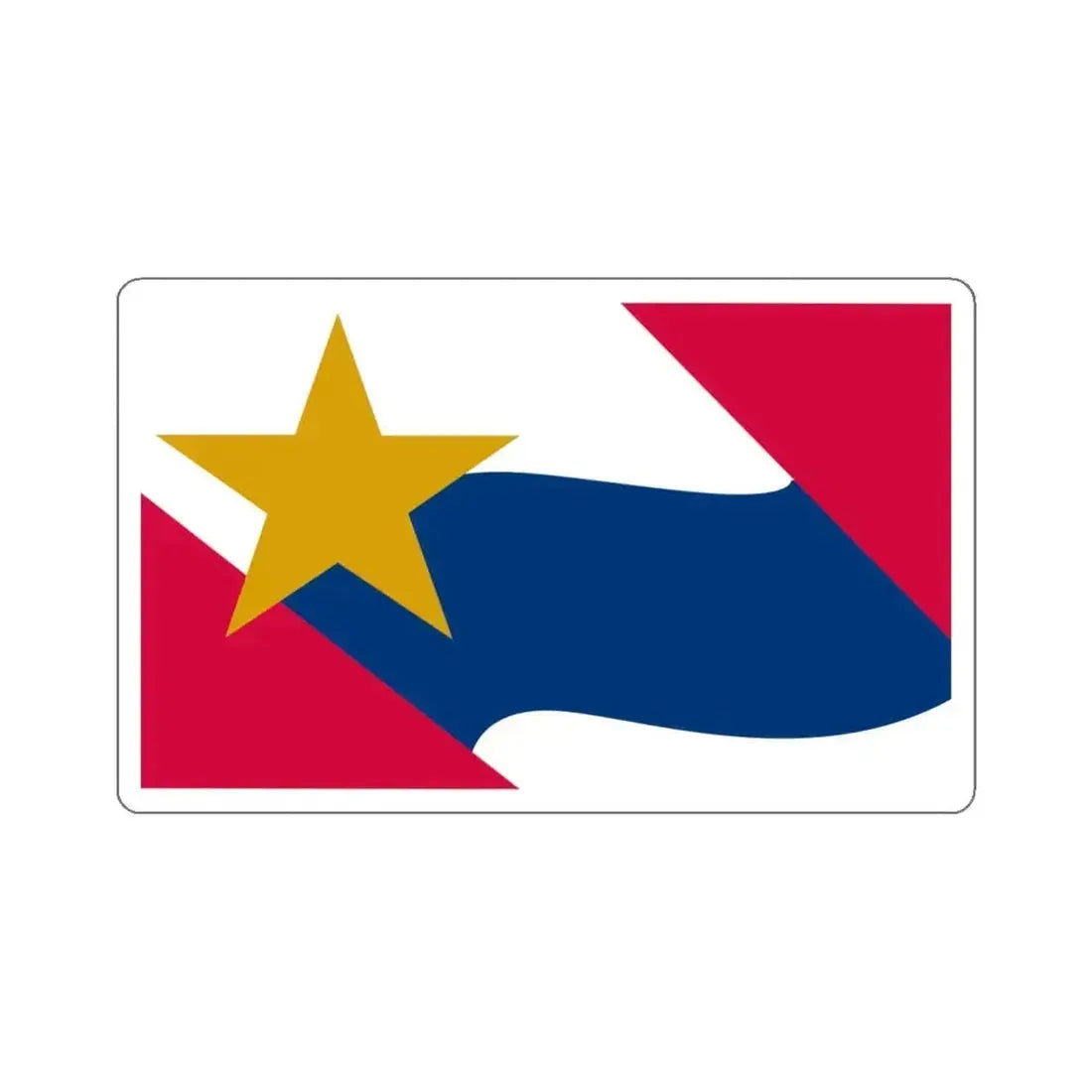 Flag of Lafayette, Indiana - STICKER Vinyl Kiss-Cut Decal 6 Inch White - The Sticker Space