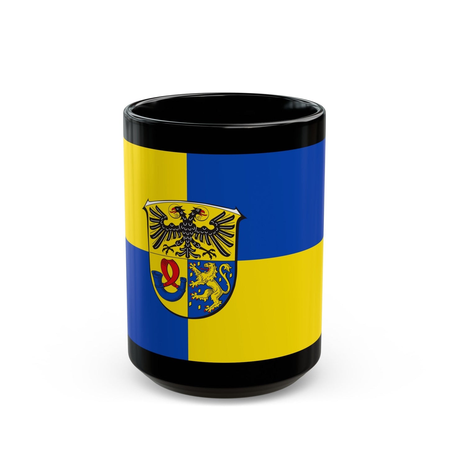 Flag of Lahn Dill Kreises Germany - Black Coffee Mug-15oz-The Sticker Space