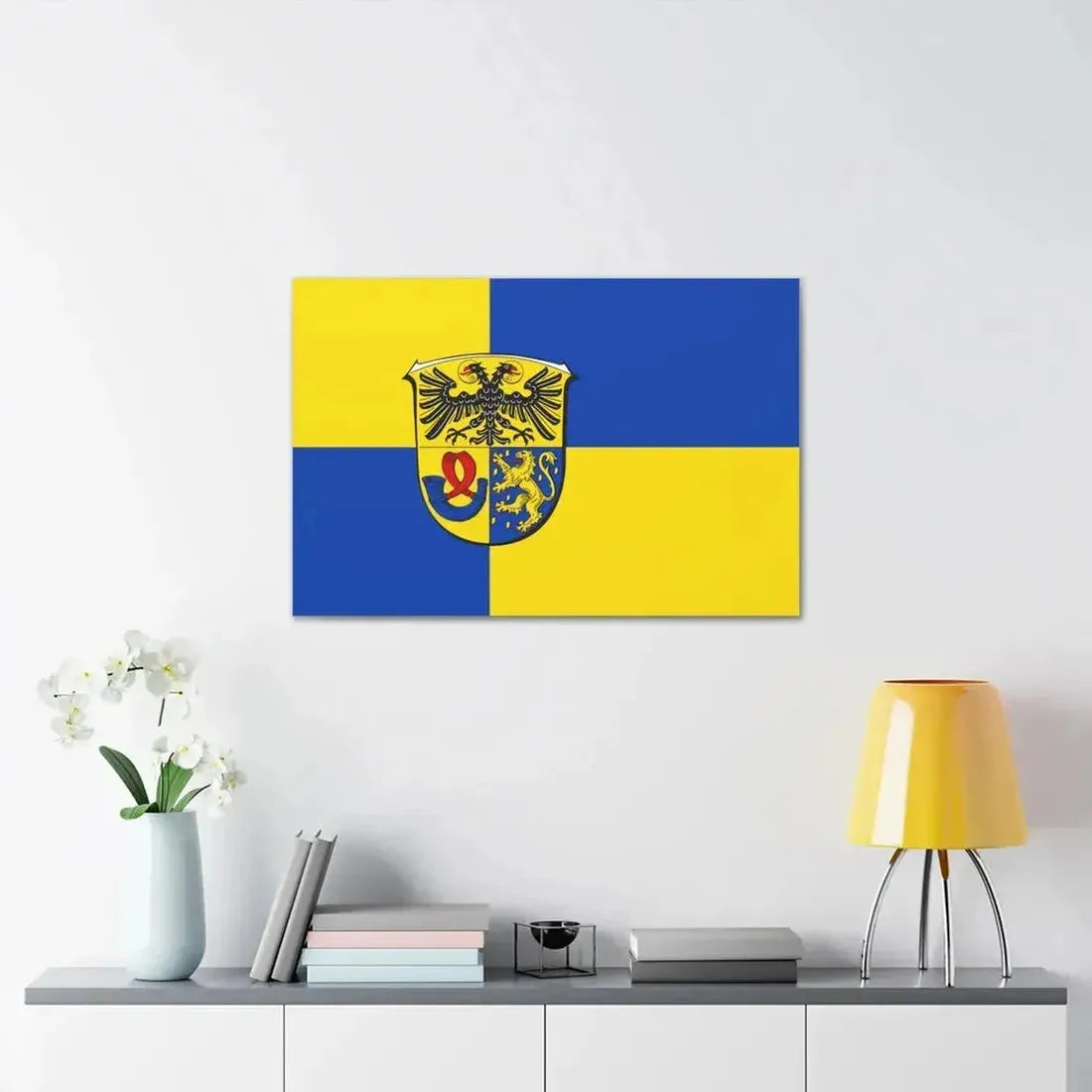 Flag of Lahn Dill Kreises Germany - Canvas Wall Art - The Sticker Space