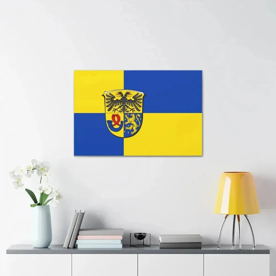 Flag of Lahn Dill Kreises Germany - Canvas Wall Art - The Sticker Space