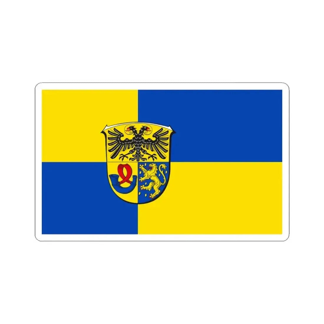 Flag of Lahn Dill Kreises Germany - STICKER Vinyl Kiss-Cut Decal 3 Inch White - The Sticker Space