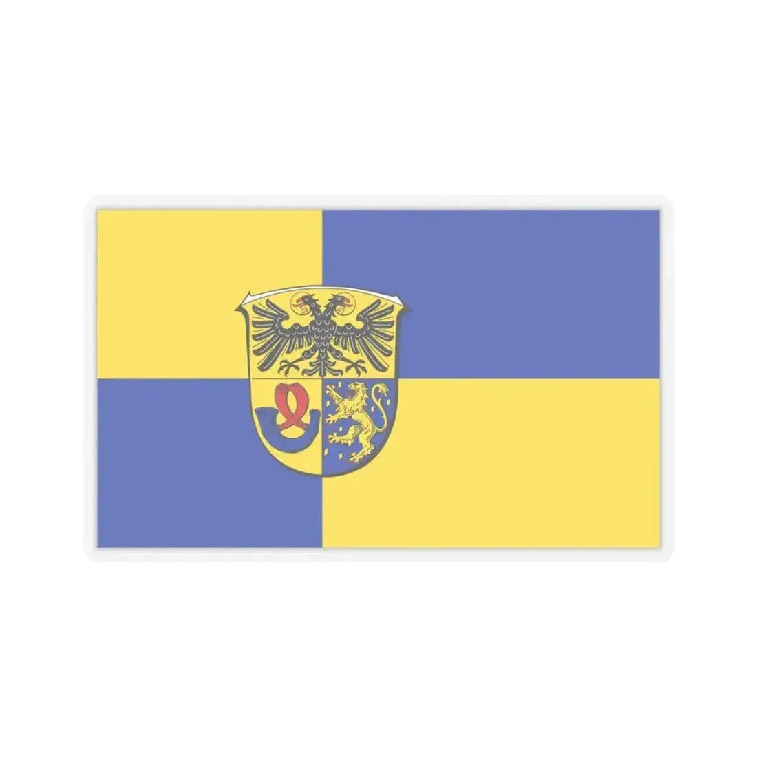 Flag of Lahn Dill Kreises Germany - STICKER Vinyl Kiss-Cut Decal 4 Inch Transparent - The Sticker Space