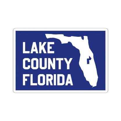 Flag of Lake County Florida (United States) STICKER Vinyl Kiss-Cut Decal 6 Inch White - The Sticker Space