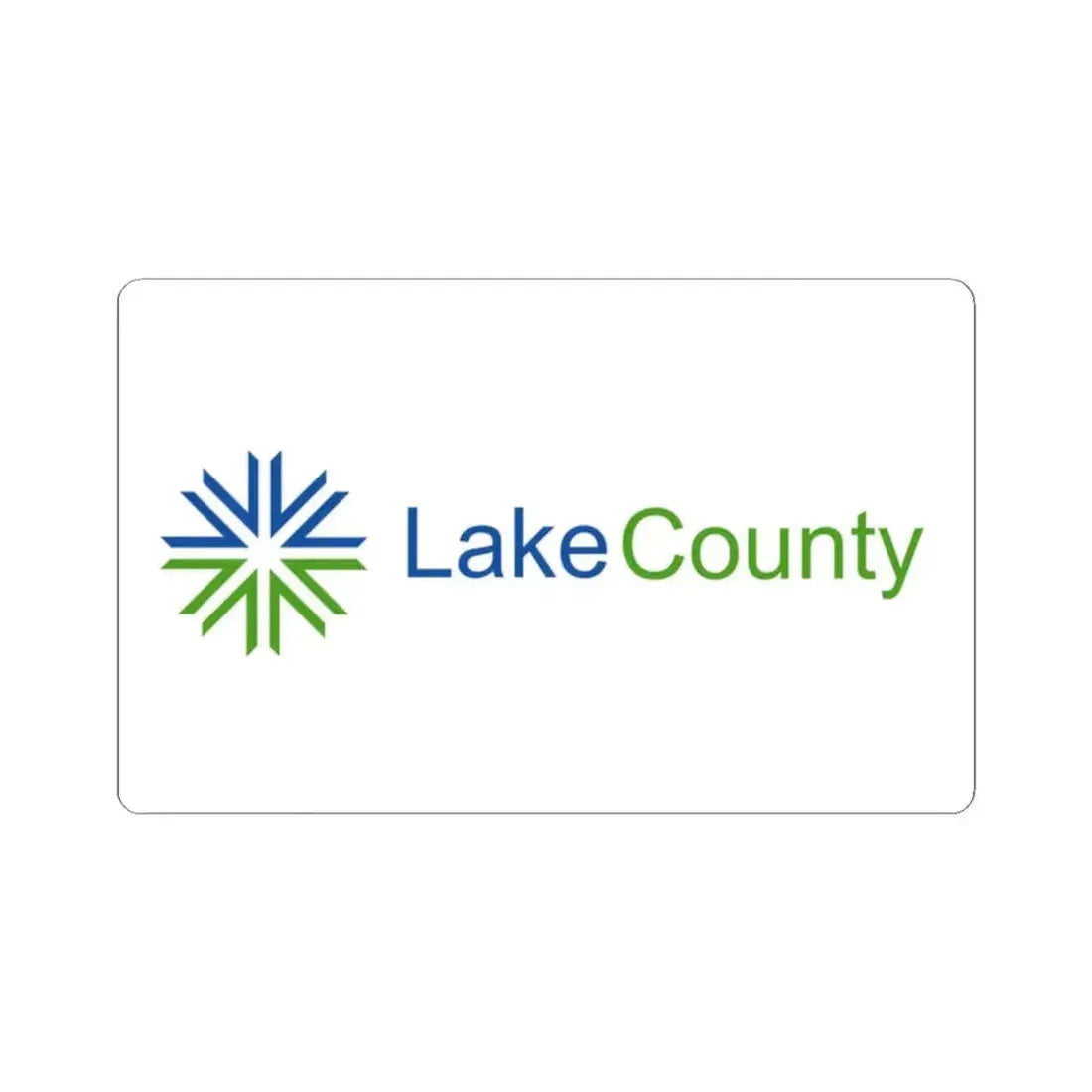 Flag of Lake County Illinois (United States) STICKER Vinyl Kiss-Cut Decal 2 Inch White - The Sticker Space