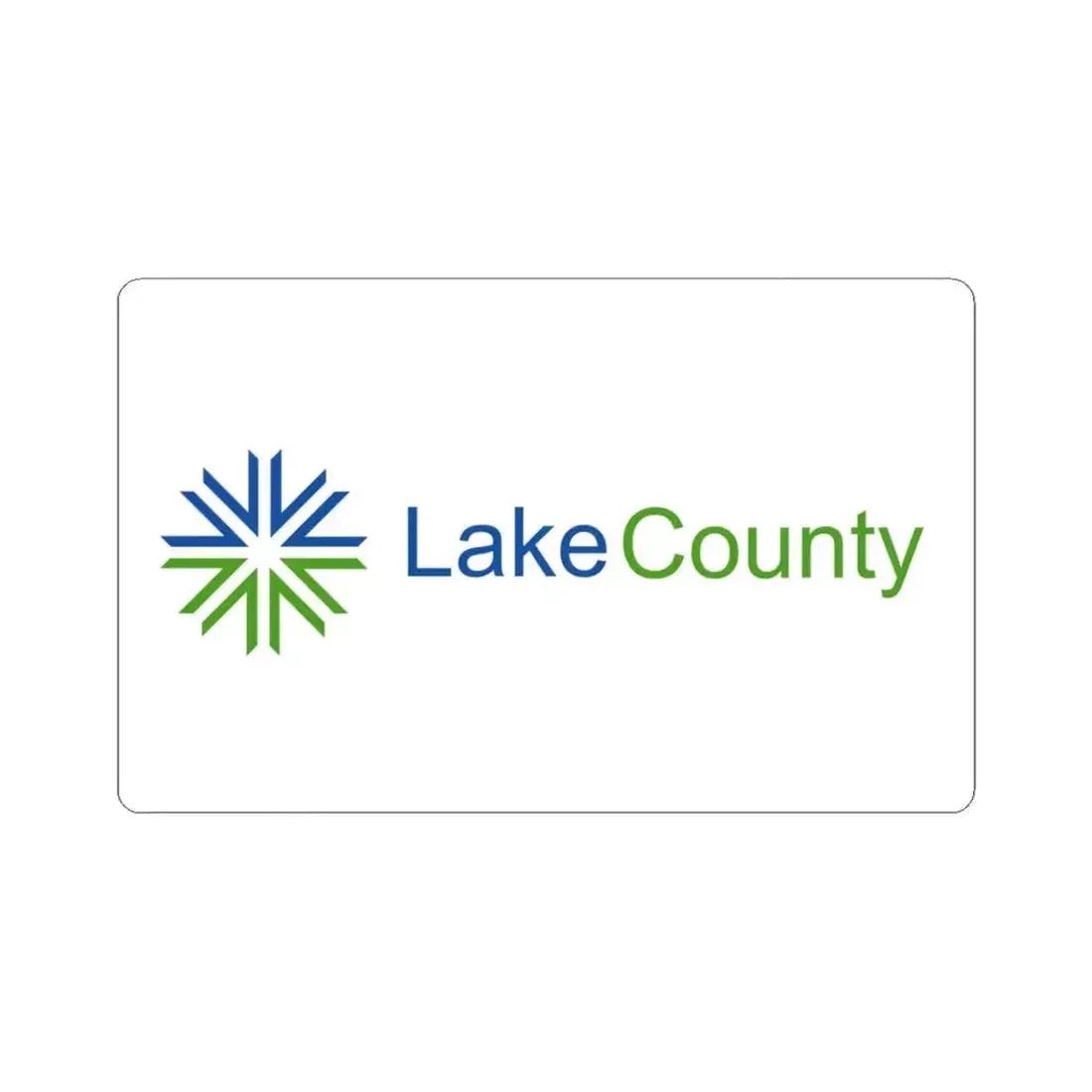 Flag of Lake County Illinois (United States) STICKER Vinyl Kiss-Cut Decal 3 Inch White - The Sticker Space