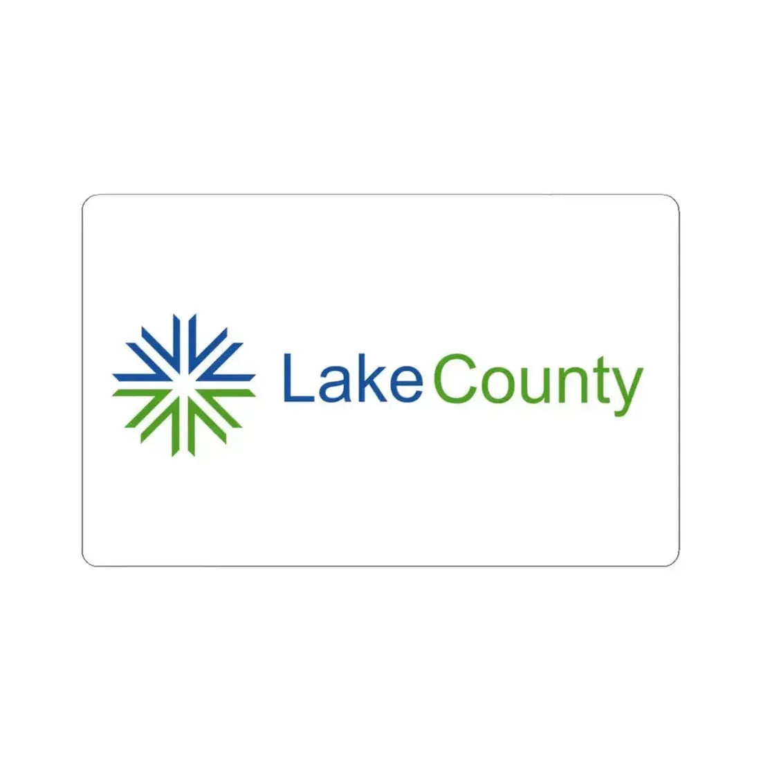 Flag of Lake County Illinois (United States) STICKER Vinyl Kiss-Cut Decal 4 Inch White - The Sticker Space