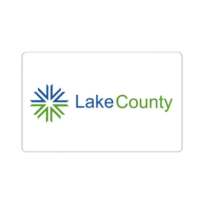 Flag of Lake County Illinois (United States) STICKER Vinyl Kiss-Cut Decal 4 Inch White - The Sticker Space