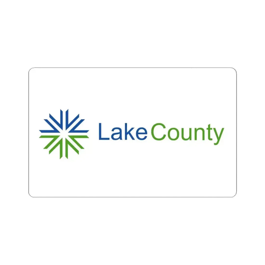 Flag of Lake County Illinois (United States) STICKER Vinyl Kiss-Cut Decal 6 Inch White - The Sticker Space