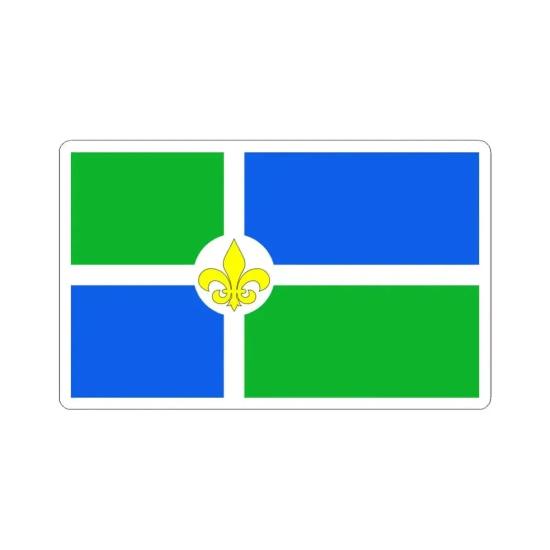 Flag of Lake St. Louis Missouri (United States) STICKER Vinyl Kiss-Cut Decal 3 Inch White - The Sticker Space