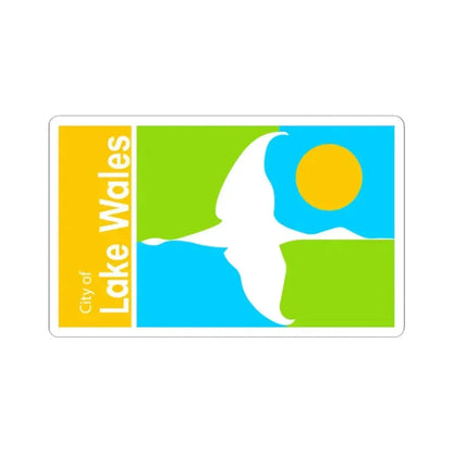 Flag of Lake Wales Florida (United States) STICKER Vinyl Kiss-Cut Decal 2 Inch White - The Sticker Space