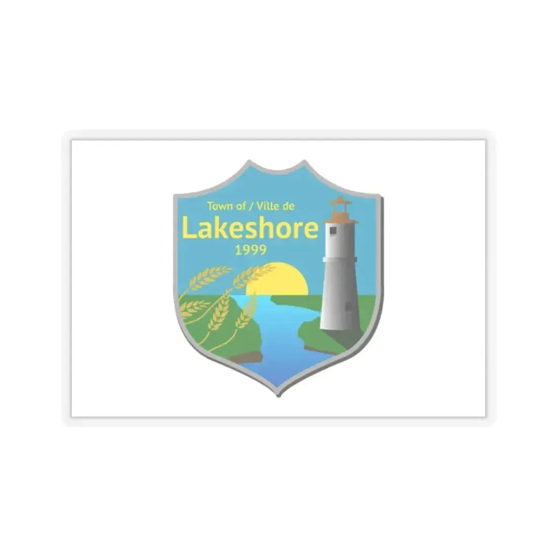 Flag of Lakeshore Ontario Canada - STICKER Vinyl Kiss-Cut Decal 2 Inch Transparent - The Sticker Space