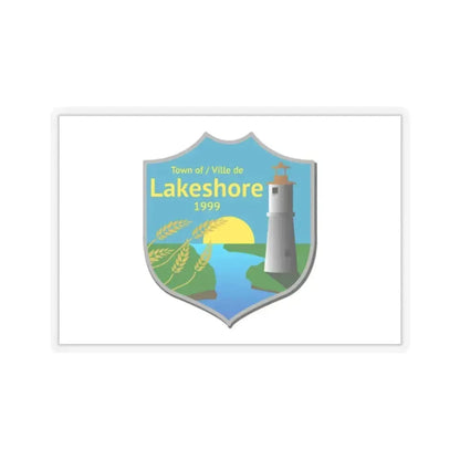 Flag of Lakeshore Ontario Canada - STICKER Vinyl Kiss-Cut Decal 2 Inch Transparent - The Sticker Space