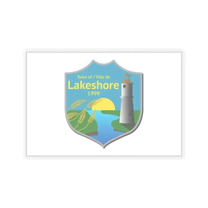 Flag of Lakeshore Ontario Canada - STICKER Vinyl Kiss-Cut Decal 4 Inch Transparent - The Sticker Space