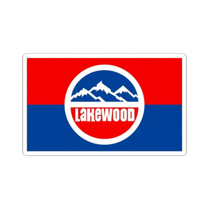 Flag of Lakewood Colorado (United States) STICKER Vinyl Kiss-Cut Decal 2 Inch White - The Sticker Space