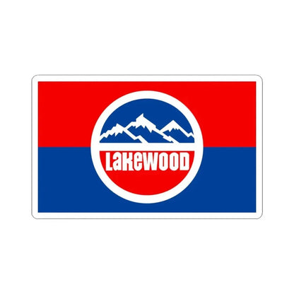 Flag of Lakewood Colorado (United States) STICKER Vinyl Kiss-Cut Decal 3 Inch White - The Sticker Space
