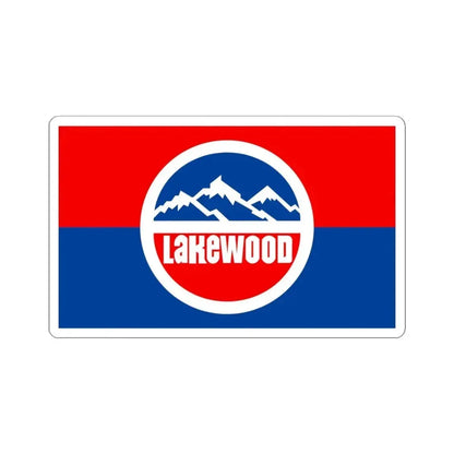 Flag of Lakewood Colorado (United States) STICKER Vinyl Kiss-Cut Decal 4 Inch White - The Sticker Space