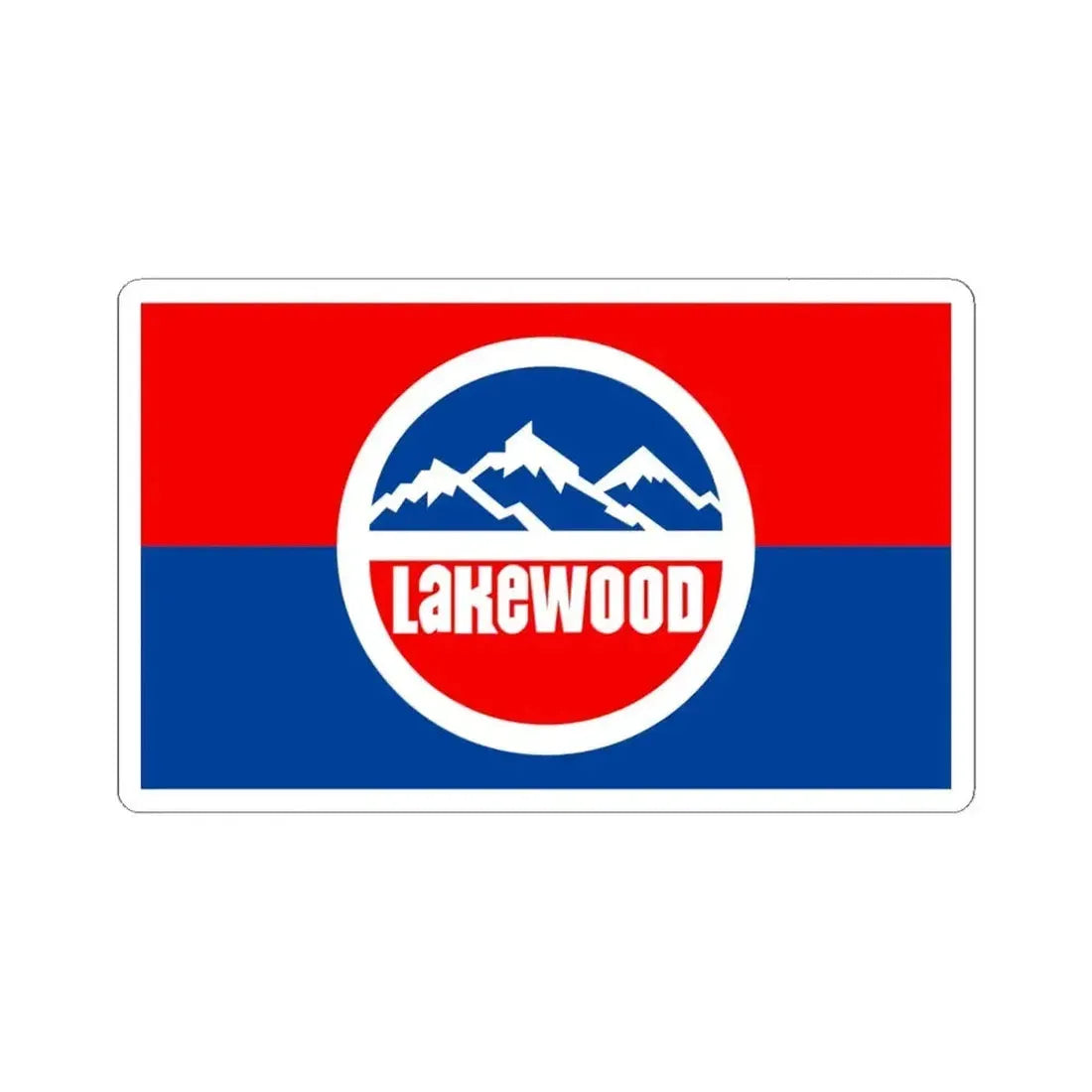 Flag of Lakewood Colorado (United States) STICKER Vinyl Kiss-Cut Decal 6 Inch White - The Sticker Space