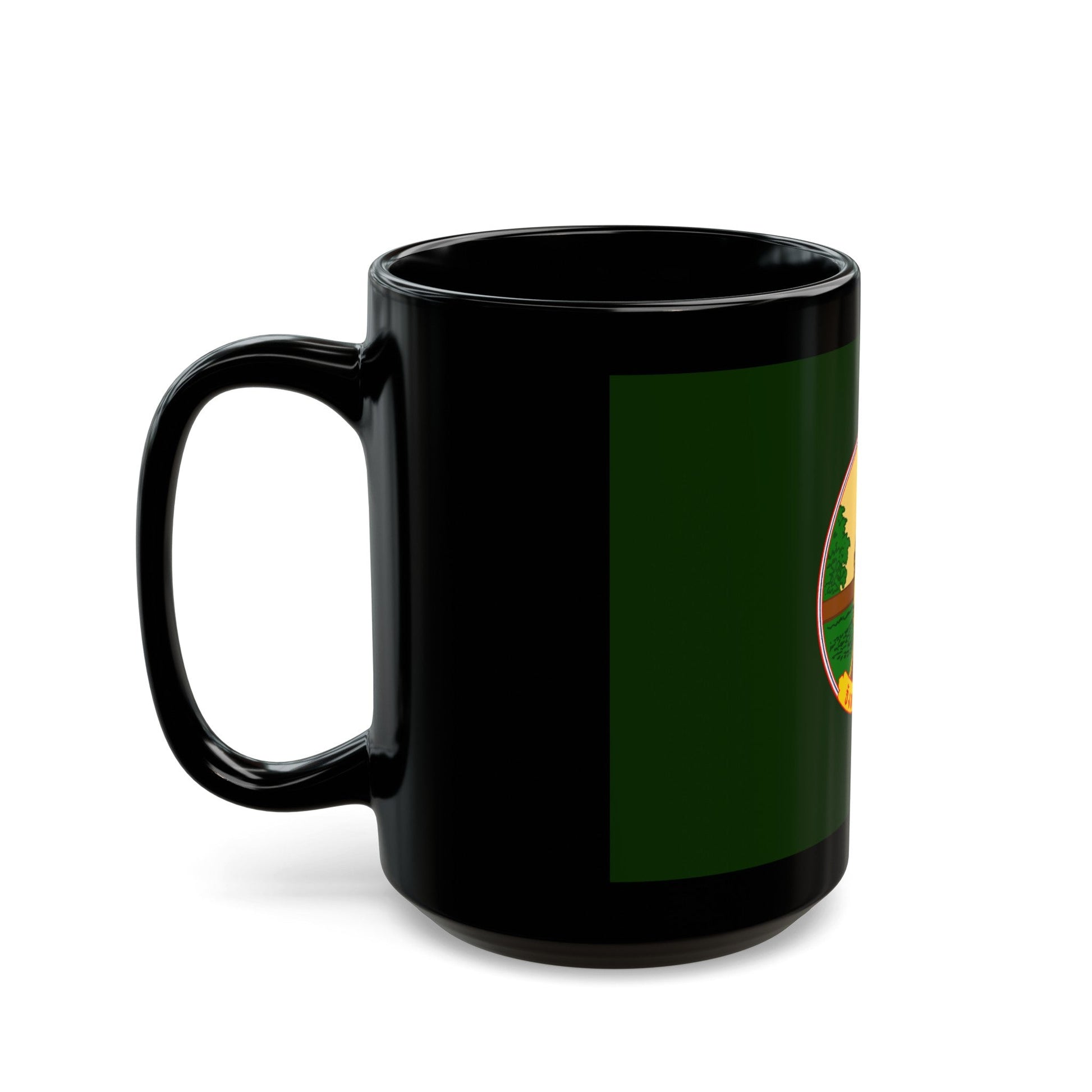 Flag of Lampang Province Thailand - Black Coffee Mug-The Sticker Space