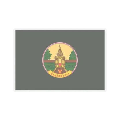 Flag of Lampang Province Thailand - STICKER Vinyl Kiss-Cut Decal 2 Inch Transparent - The Sticker Space