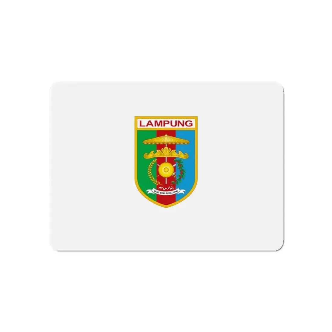 Flag of Lampung Indonesia - Refrigerator Magnet 4 Inch - The Sticker Space