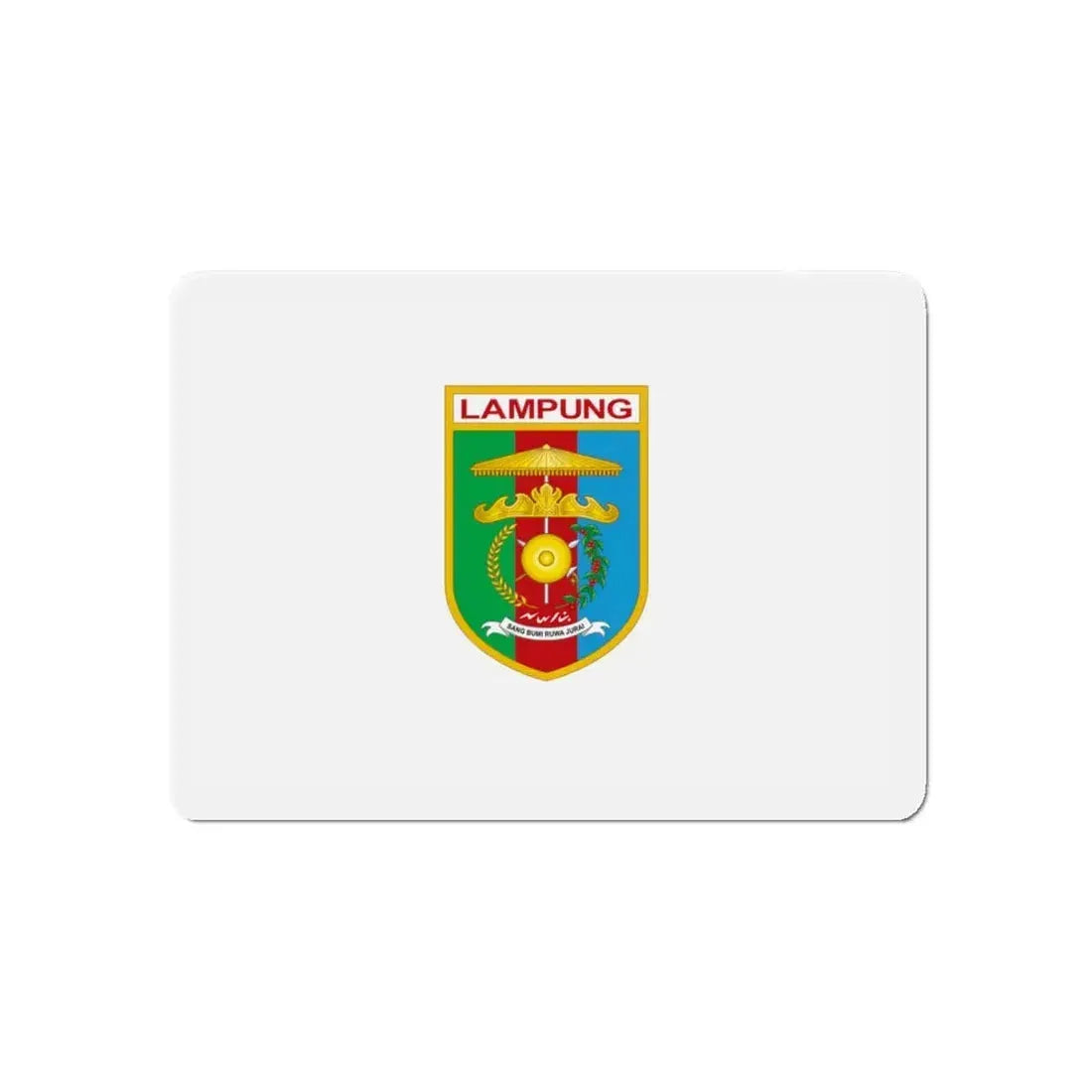 Flag of Lampung Indonesia - Refrigerator Magnet 5 Inch - The Sticker Space
