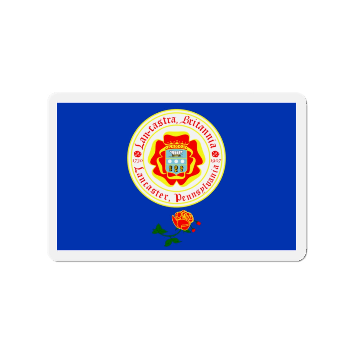 Flag of Lancaster Pennsylvania - Die-Cut Magnet-2" x 2"-The Sticker Space