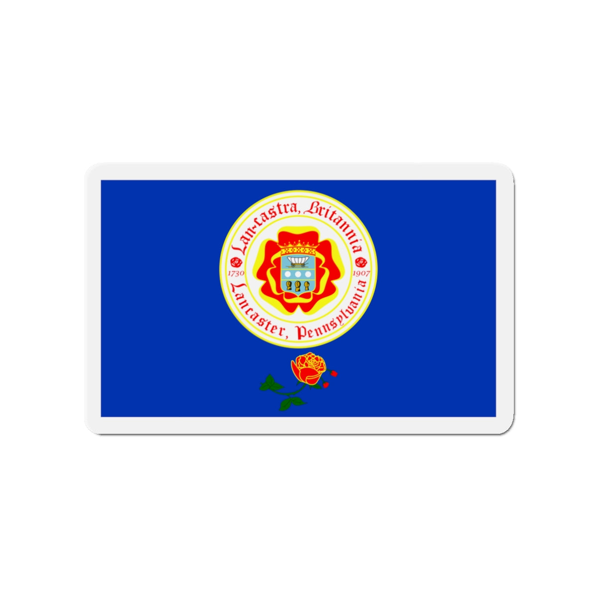 Flag of Lancaster Pennsylvania - Die-Cut Magnet-3" x 3"-The Sticker Space