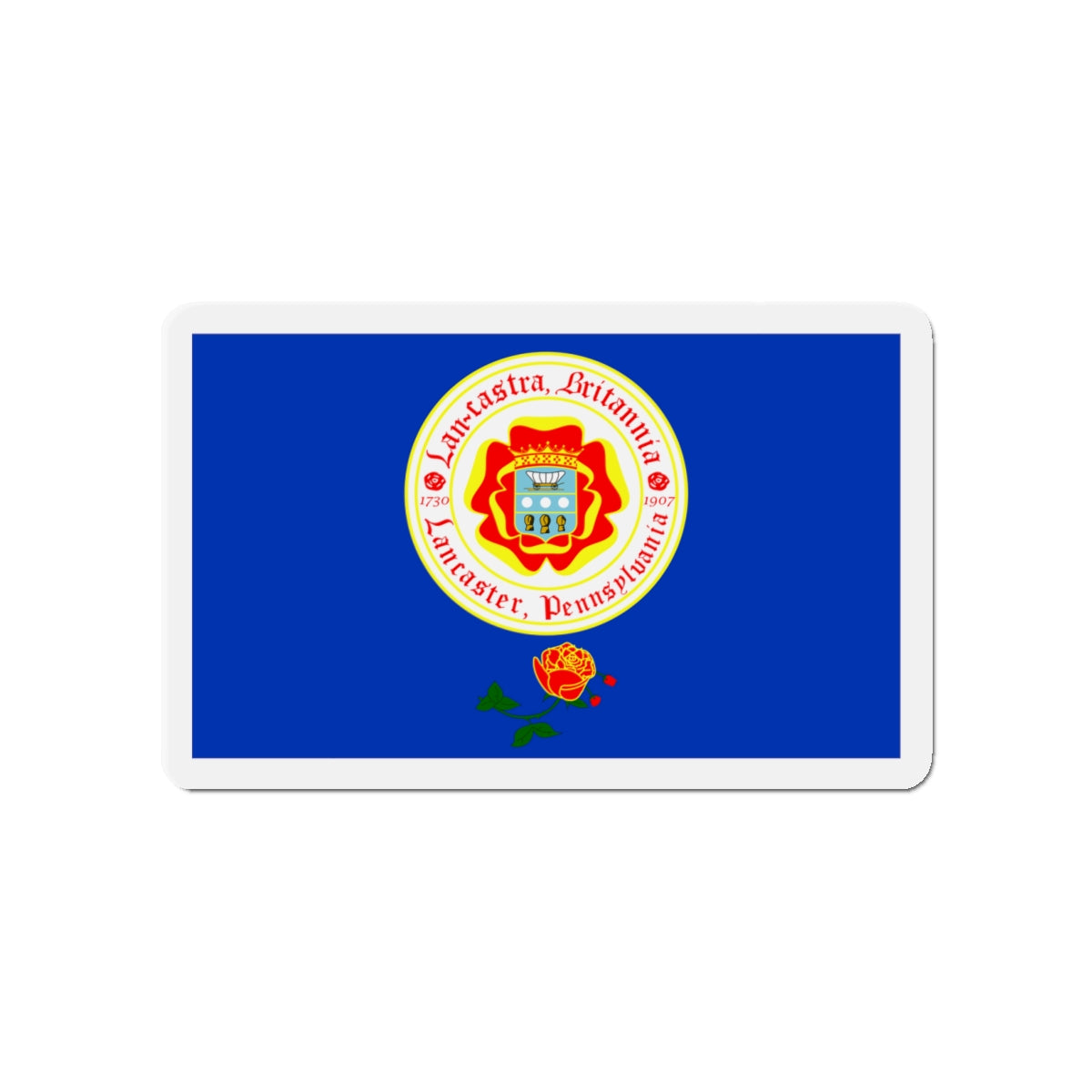 Flag of Lancaster Pennsylvania - Die-Cut Magnet-4" x 4"-The Sticker Space