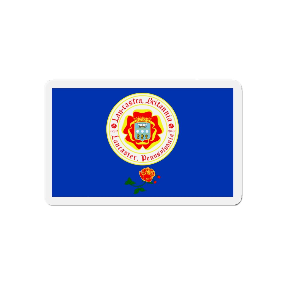 Flag of Lancaster Pennsylvania - Die-Cut Magnet-5" x 5"-The Sticker Space