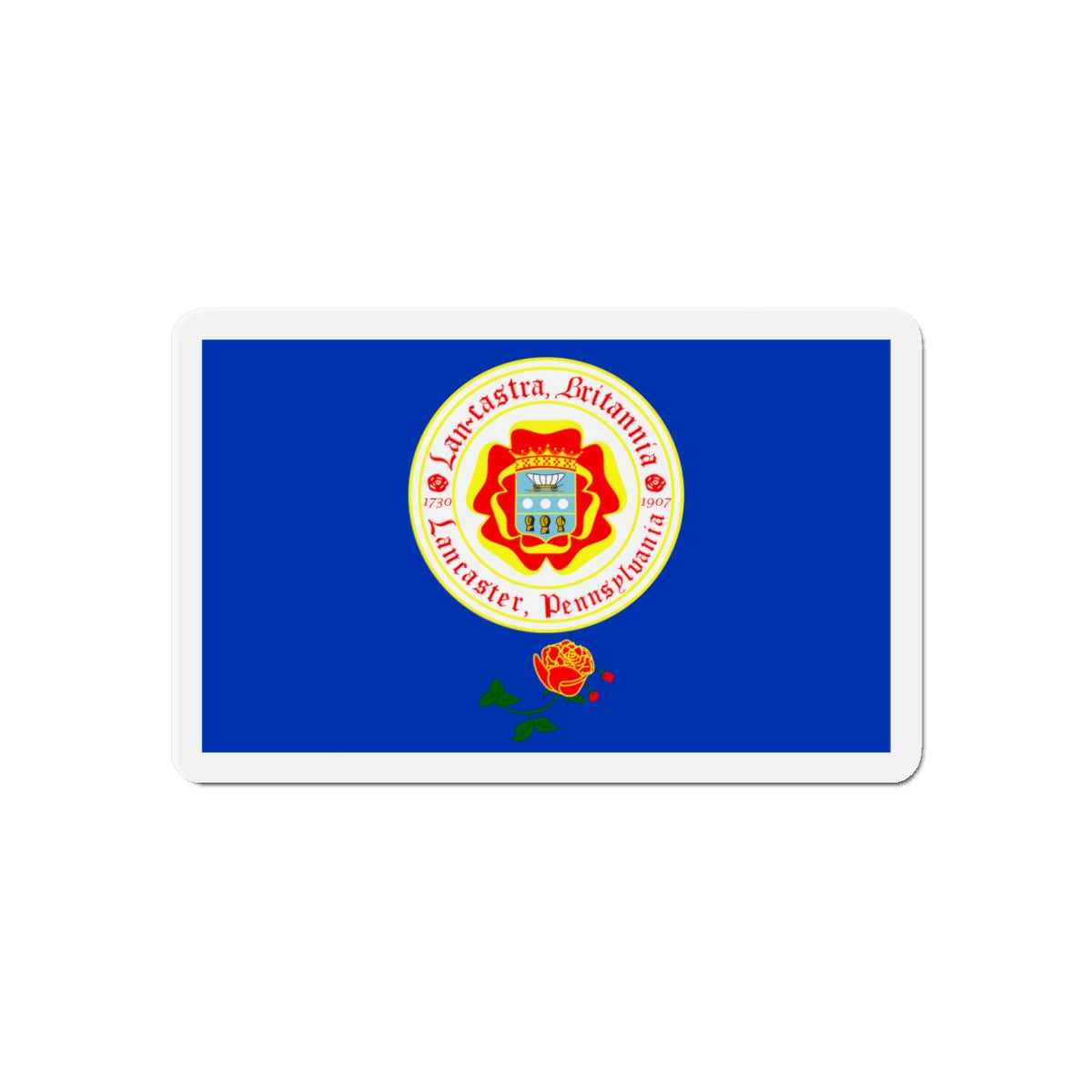 Flag of Lancaster Pennsylvania - Die-Cut Magnet-6 × 6"-The Sticker Space