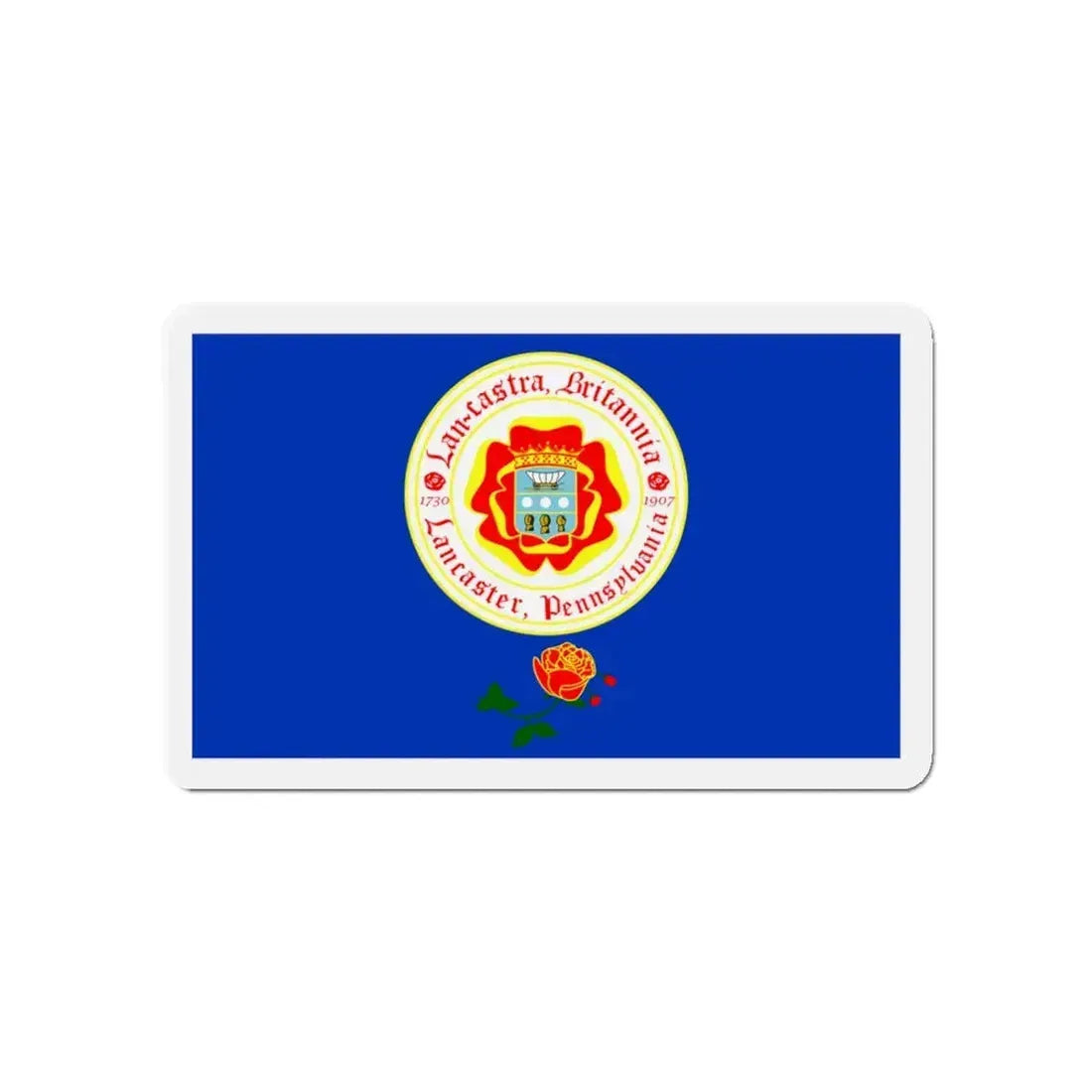 Flag of Lancaster Pennsylvania - Refrigerator Magnet 4 Inch - The Sticker Space