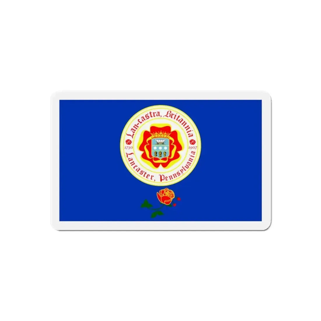 Flag of Lancaster Pennsylvania - Refrigerator Magnet 6 Inch - The Sticker Space