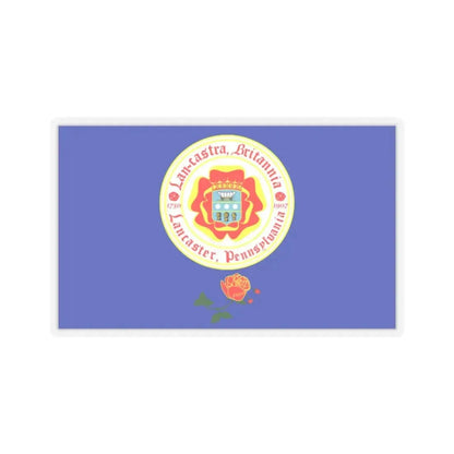 Flag of Lancaster, Pennsylvania - STICKER Vinyl Kiss-Cut Decal 2 Inch Transparent - The Sticker Space