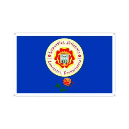 Flag of Lancaster, Pennsylvania - STICKER Vinyl Kiss-Cut Decal 2 Inch White - The Sticker Space
