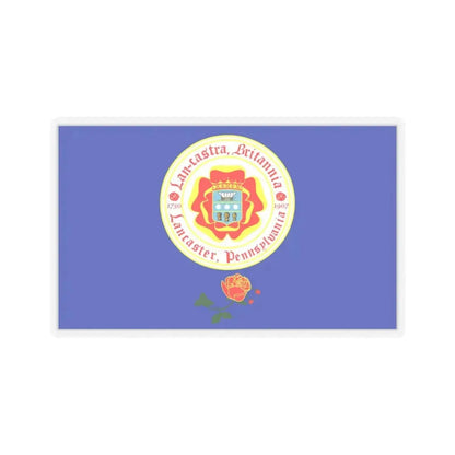 Flag of Lancaster, Pennsylvania - STICKER Vinyl Kiss-Cut Decal 3 Inch Transparent - The Sticker Space
